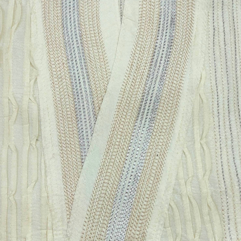 Kurta Pajama Fabric ManTire Designer Silk Embroidery Colour Golden Cream