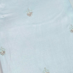 Kurta Pajama Fabric ManTire Designer Silk Embroidery Colour Ice Blue