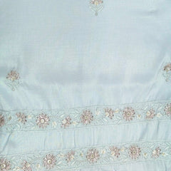Kurta Pajama Fabric ManTire Designer Silk Embroidery Colour Ice Blue