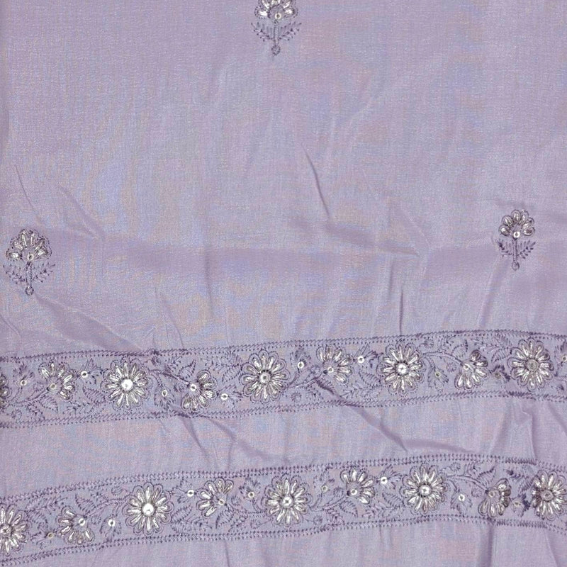 Kurta Pajama Fabric ManTire Designer Silk Embroidery Colour Lavender