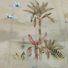 Kurta Fabric ManTire Designer PV Printed Colour Almond Brown