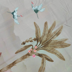 Kurta Fabric ManTire Designer PV Printed Colour Almond Brown