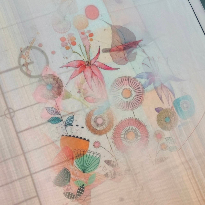 Kurta Fabric ManTire Designer PV Printed Colour Peach N Orange