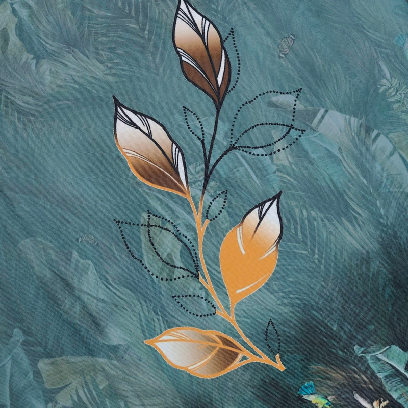 Kurta Fabric ManTire Designer PV Printed Colour Medium Green