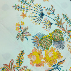 Kurta Fabric ManTire Designer PV Printed Colour Gin Green