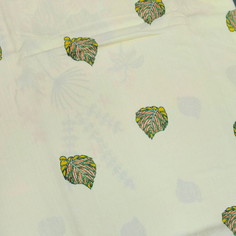 Kurta Fabric ManTire Designer PV Printed Colour Gin Green