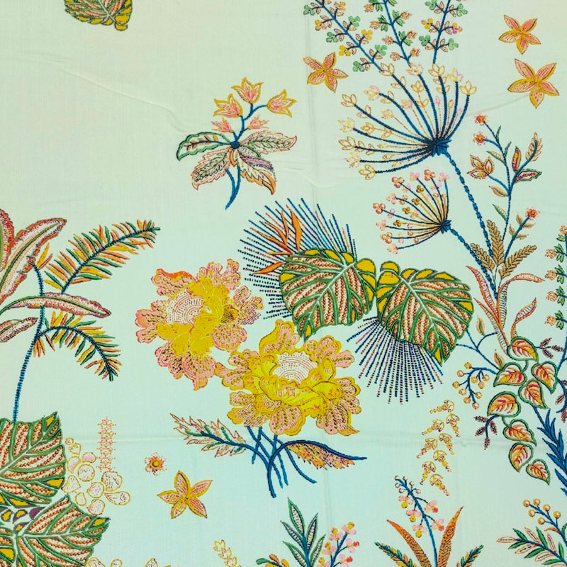 Kurta Fabric ManTire Designer PV Printed Colour Gin Green