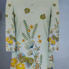 Kurta Fabric ManTire Designer PV Printed Colour Gin Green