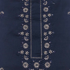 Kurta Pajma Fabric ManTire Designer Silk Embroidery Colour Dark Blue