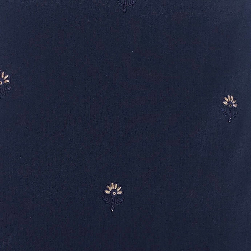 Kurta Pajma Fabric ManTire Designer Silk Embroidery Colour Dark Blue