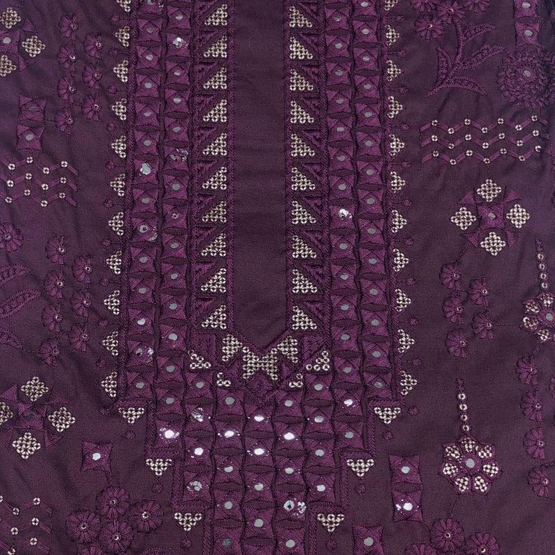 Kurta Pajma Fabric ManTire Designer Silk Embroidery Colour Raisin Purple