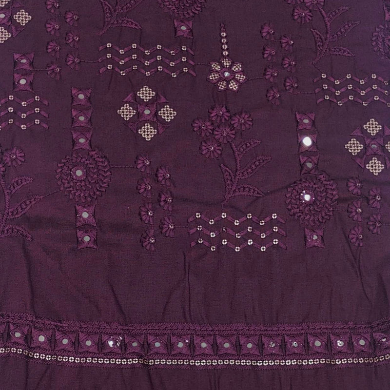 Kurta Pajma Fabric ManTire Designer Silk Embroidery Colour Raisin Purple