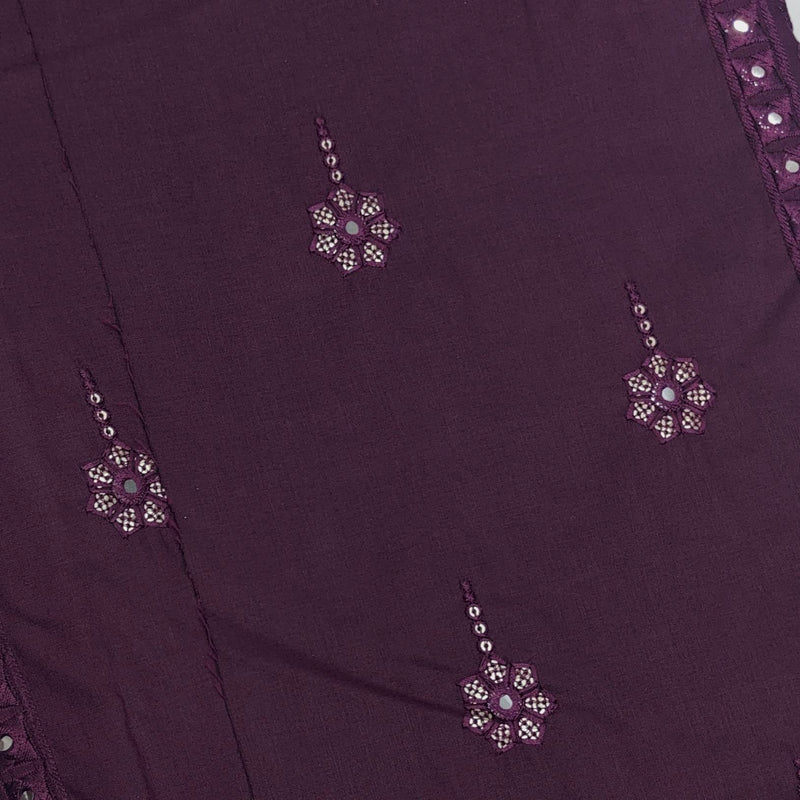 Kurta Pajma Fabric ManTire Designer Silk Embroidery Colour Raisin Purple