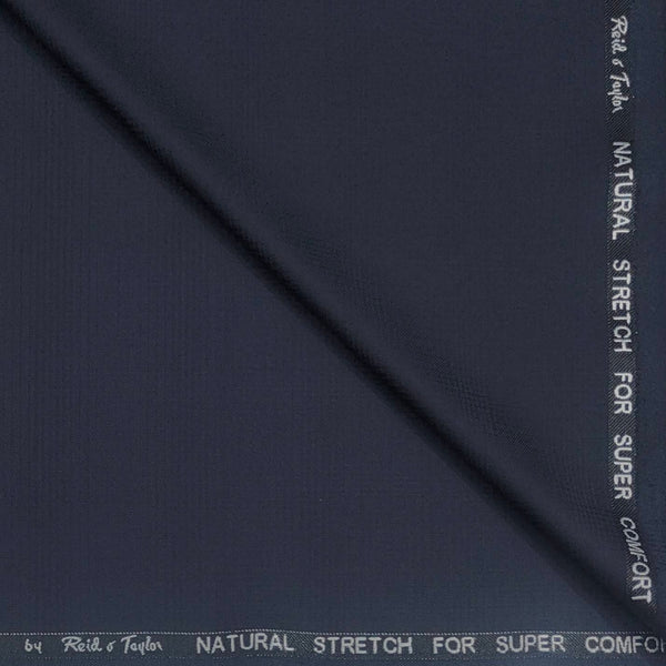 Trouser Fabri Reid & Taylor Polyester Viscose Mild Check Color Midnight Blue