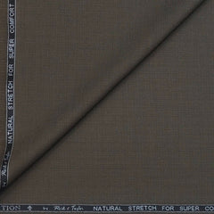 Trouser Fabric Reid & Taylor Polyester Viscose Mix Check Color Hardwood Brown