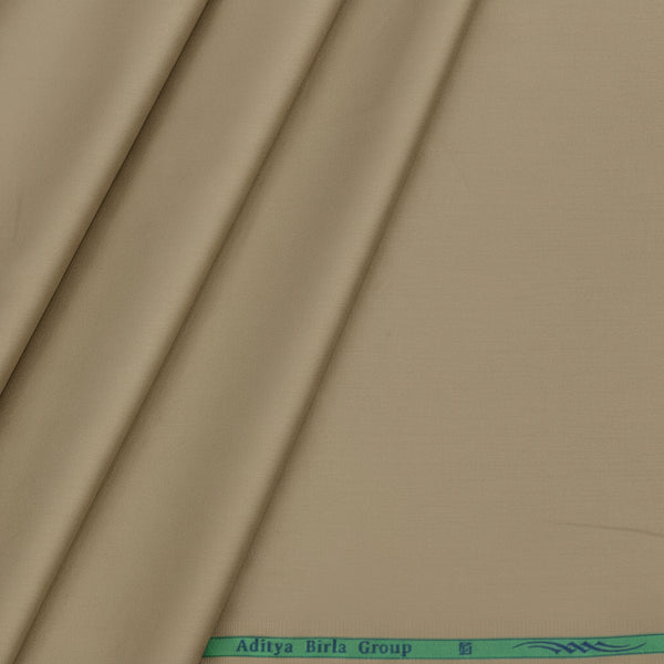 Shirt Fabric Grasim Giza Cotton Satin Plain Colour Moss Brown