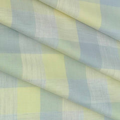 Shirt Fabric Grasim Egyptian Giza Cotton Broad Check Colour Hues Grey N Light Yellow