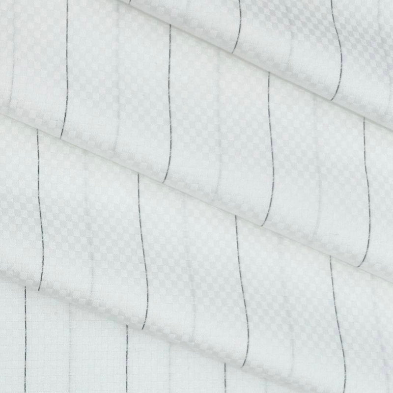 Shirt Fabric Grasim Egyptian Giza Cotton Broad Lining Colour Black N  White