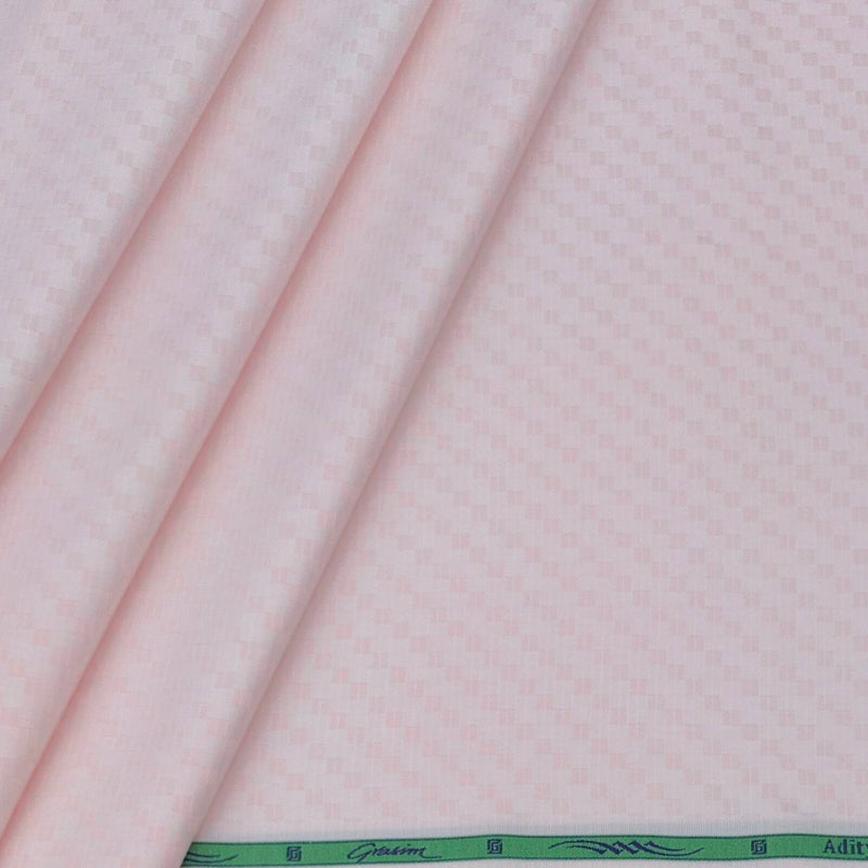 Shirt Fabric Grasim Egyptian Giza Cotton Jacquard Colour Blush Pink