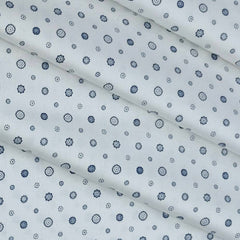 Shirt Fabric Raymond 100% Cotton Printed Colour Blue N White