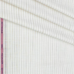 Shirt Fabric Raymond 100% Cotton Lining Colour Brown N Off White