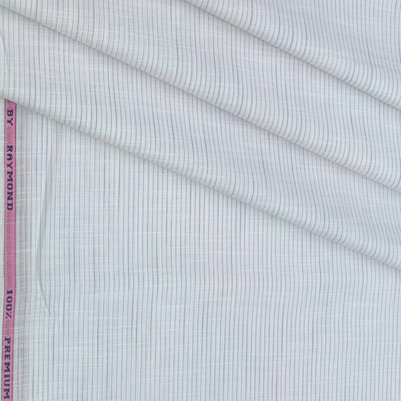 Shirt Fabric Raymond 100% Cotton Pin Lining Colour Lavender N Off White