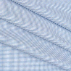 Shirt Fabric Raymond 100% Cotton Pin Check Colour Blue