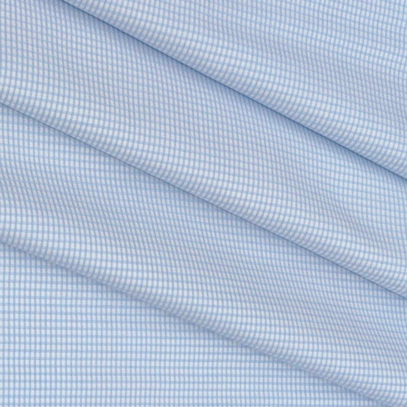 Shirt Fabric Raymond 100% Cotton Pin Check Colour Blue