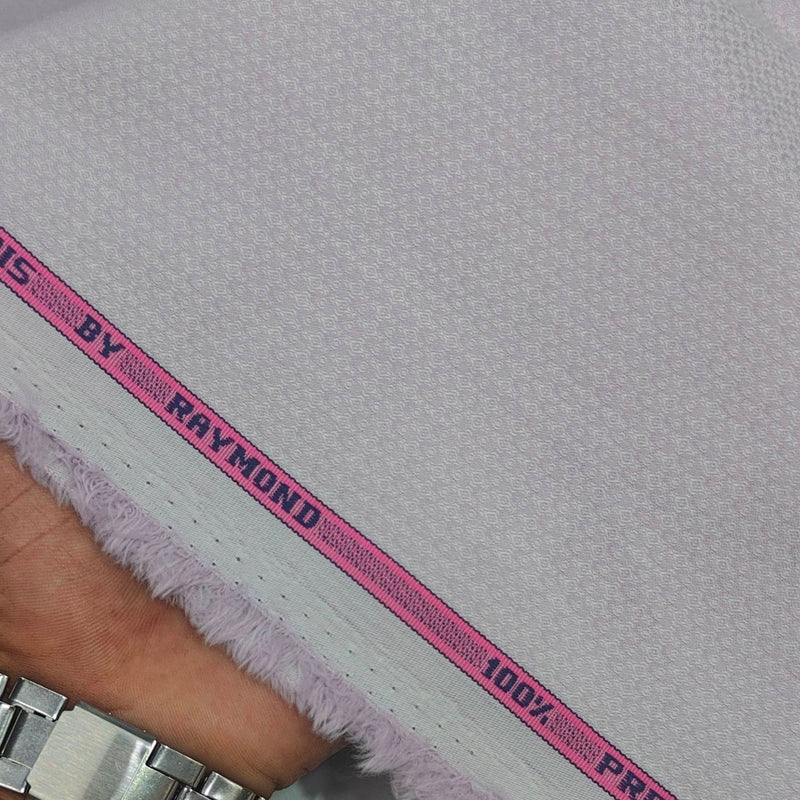 Shirt Fabric Raymond 100% Cotton Dobby Colour Light Lavender