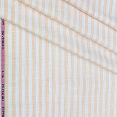 Shirt Fabric Raymond 100% Cotton Patta Lining Colour Apricot Peach