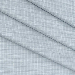 Shirt Fabric Raymond 100% Cotton Check Colour Bluish Grey N Off White
