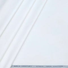 Shirt Fabric Birla Century Men's 2/120s Giza Cotton Plain Colour White