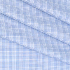 Shirt Fabric Raymond 100% Cotton Check Colour Blue N White