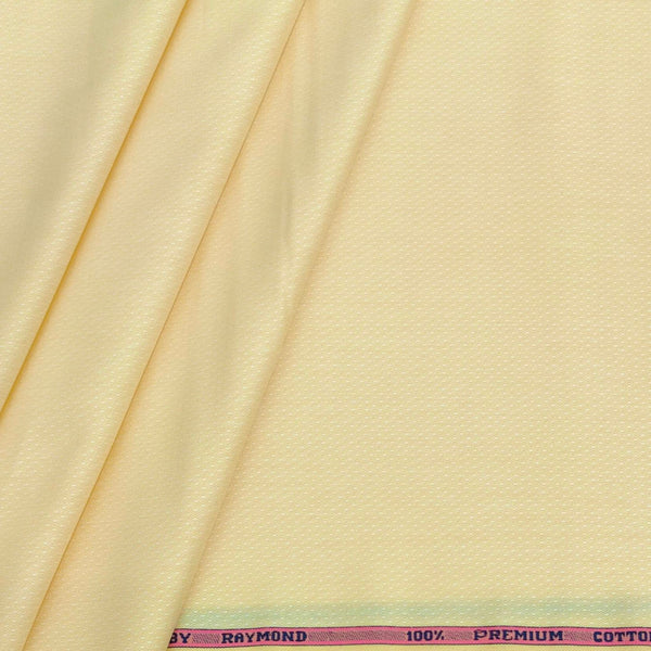 Shirt Fabric Raymond 100% Cotton Dobby Colour Banana Cream
