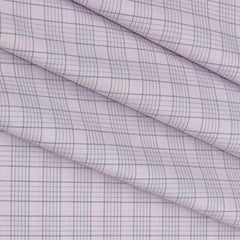 Shirt Fabric Raymond 100% Cotton Check Colour Faded Lavender