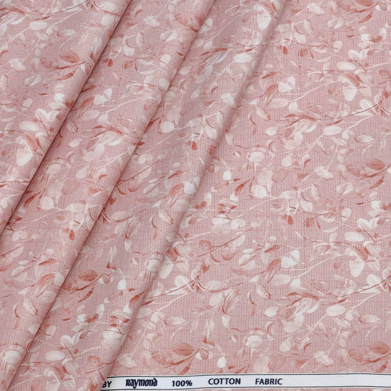 Shirt Fabric Raymond 100% Cotton Printed Colour Baby Pink