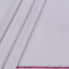Shirt Fabric Raymond 100% Cotton Check Colour Thistle Lavender
