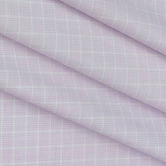 Shirt Fabric Raymond 100% Cotton Check Colour Thistle Lavender