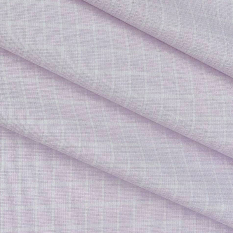 Shirt Fabric Raymond 100% Cotton Check Colour Thistle Lavender