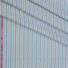 Shirt Fabric Raymond 100% Cotton Lining Colour Light Blue N White