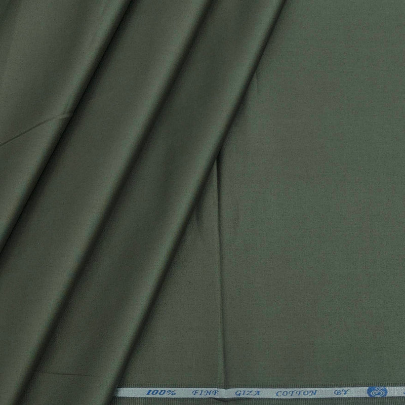 Kurta Pajama Fabric ManTire 100% Cotton Premium Plain Colour Feldgrau Green