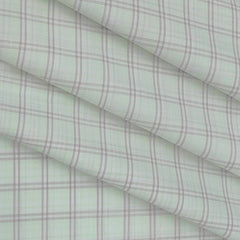 Shirt Fabric Arvind Cotton Blended Check Colour Gin Green N White