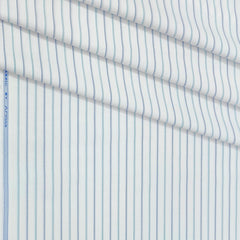 Shirt Fabric Arvind Cotton Blended Lining Colour Firozi Blue N White