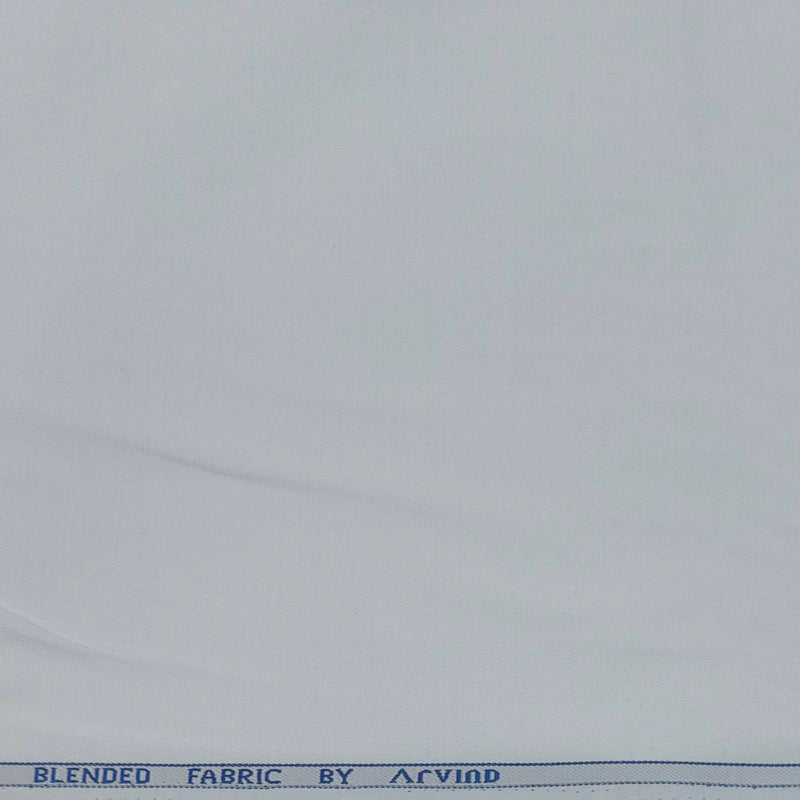 Shirt Fabric Arvind Cotton Blended Dobby Colour White