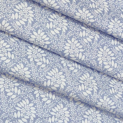 Shirt Fabric ManTire 60s Giza Cotton Printed Colour Light purple Blue