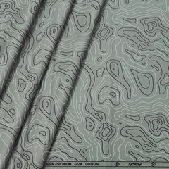 Shirt Fabric ManTire 60s Giza Cotton Printed Colour Greenish Grey