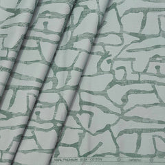 Shirt Fabric ManTire 60s Giza Cotton Printed Colour Laurel Green