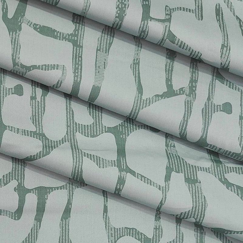 Shirt Fabric ManTire 60s Giza Cotton Printed Colour Laurel Green