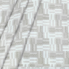 Shirt Fabric ManTire 60s Giza Cotton Printed Colour Brown N White