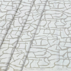 Shirt Fabric ManTire 60s Giza Cotton Printed Colour Light Brown N Off White
